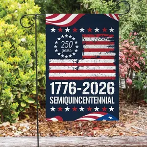 Patriotic Garden Flag to Honor the American Flag and Kneel Respectfully for the Cross, Celebrate the 250th Anniversary of USA Independence, 4th of July Celebration, Christian Faith, Eagle Spirit, God Bless America, Perfect Gift for Patriots