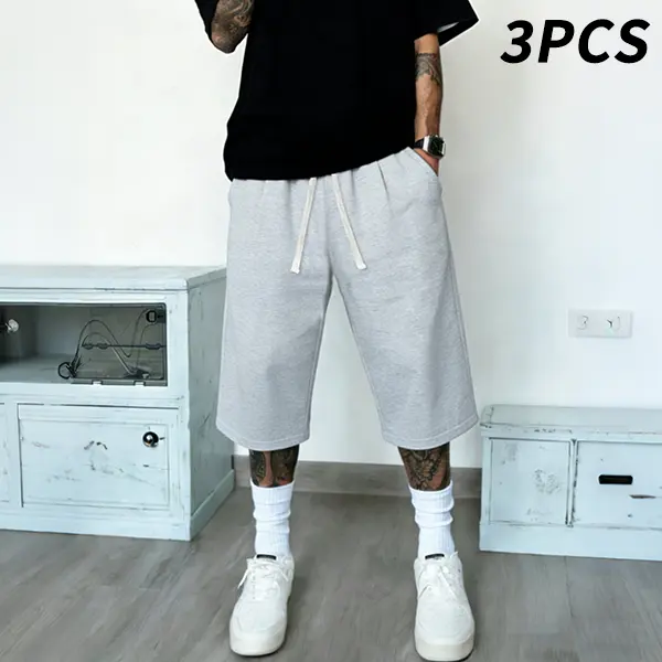Men’s loose lightweight summer shorts — trendy streetwear brand, athletic style, knee-length/thigh-length, suitable for wearing out
