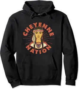 Cheyenne Nation Proud Native American Woman Cheyenne Tribe Pullover Hoodie - Sabrinasmitl Shop 85B09JL6FB51