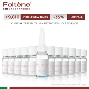Foltène Women's Scalp Ampoule - Made in Italy, Fuller Hair, Reduces Hair Shedding with patent Tricogoxyl, biotin and niacinamide