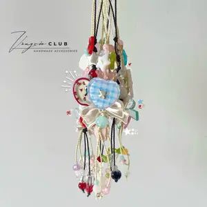 [NEW] Handmade Cute Button Keychain & Phone Charm | Adorable Phone Strap