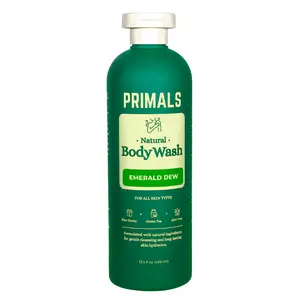 PRIMALS Natural Body Wash - Aloe Vera, Raw Honey, Green Tea - Natural Ingredients - Zero Artificial Fragrances, Sulfates, Parabens, or Dyes - 13.5 Fl Oz