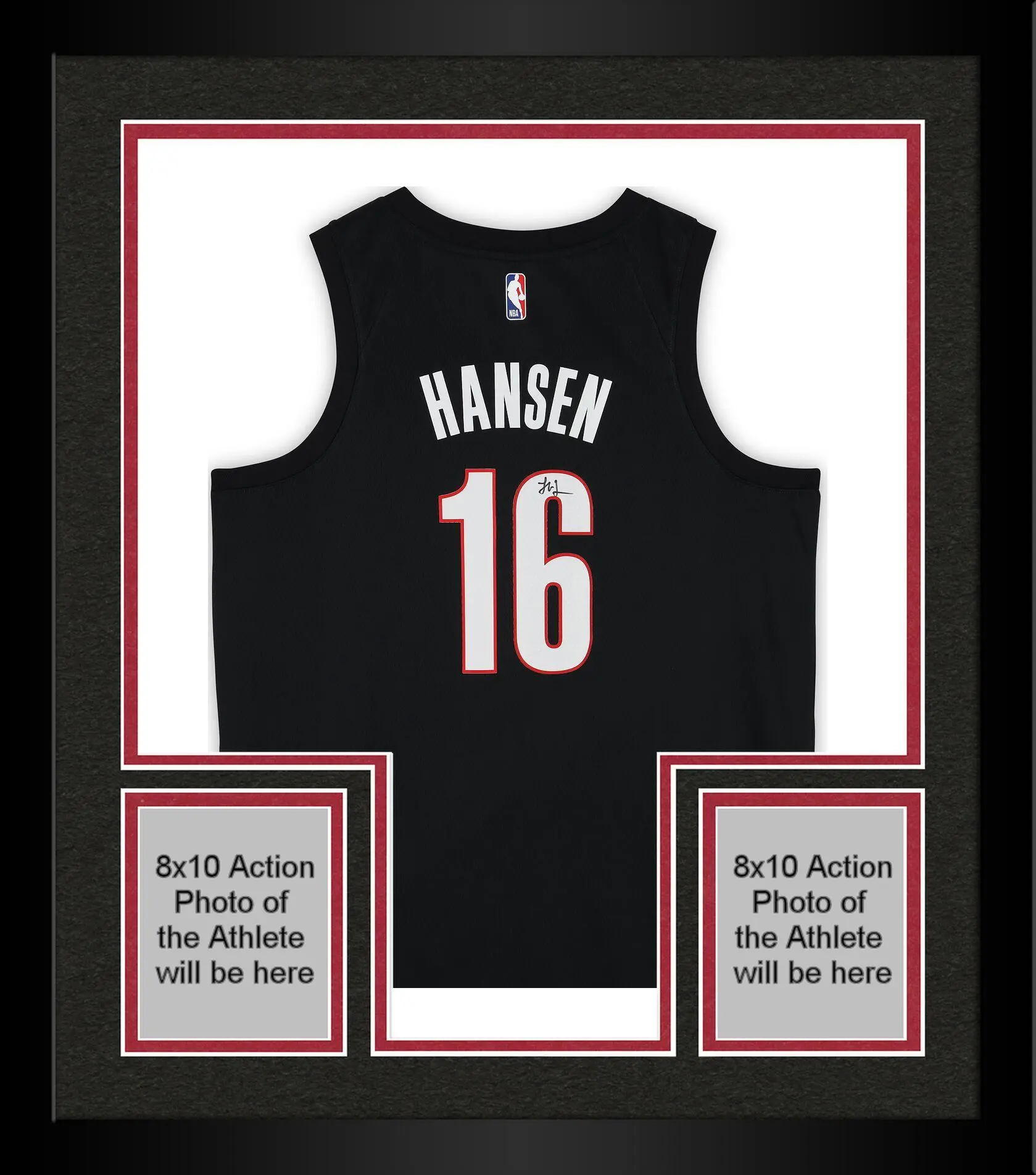 Framed Yang Hansen Portland Trail Blazers Autographed Nike Black Icon Swingman Jersey - Fanatics Authentic Certified - NBA Memorabilia