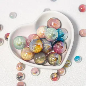 20/40pcs 16mm high quality two-tone Golden plated bright acrylic beads