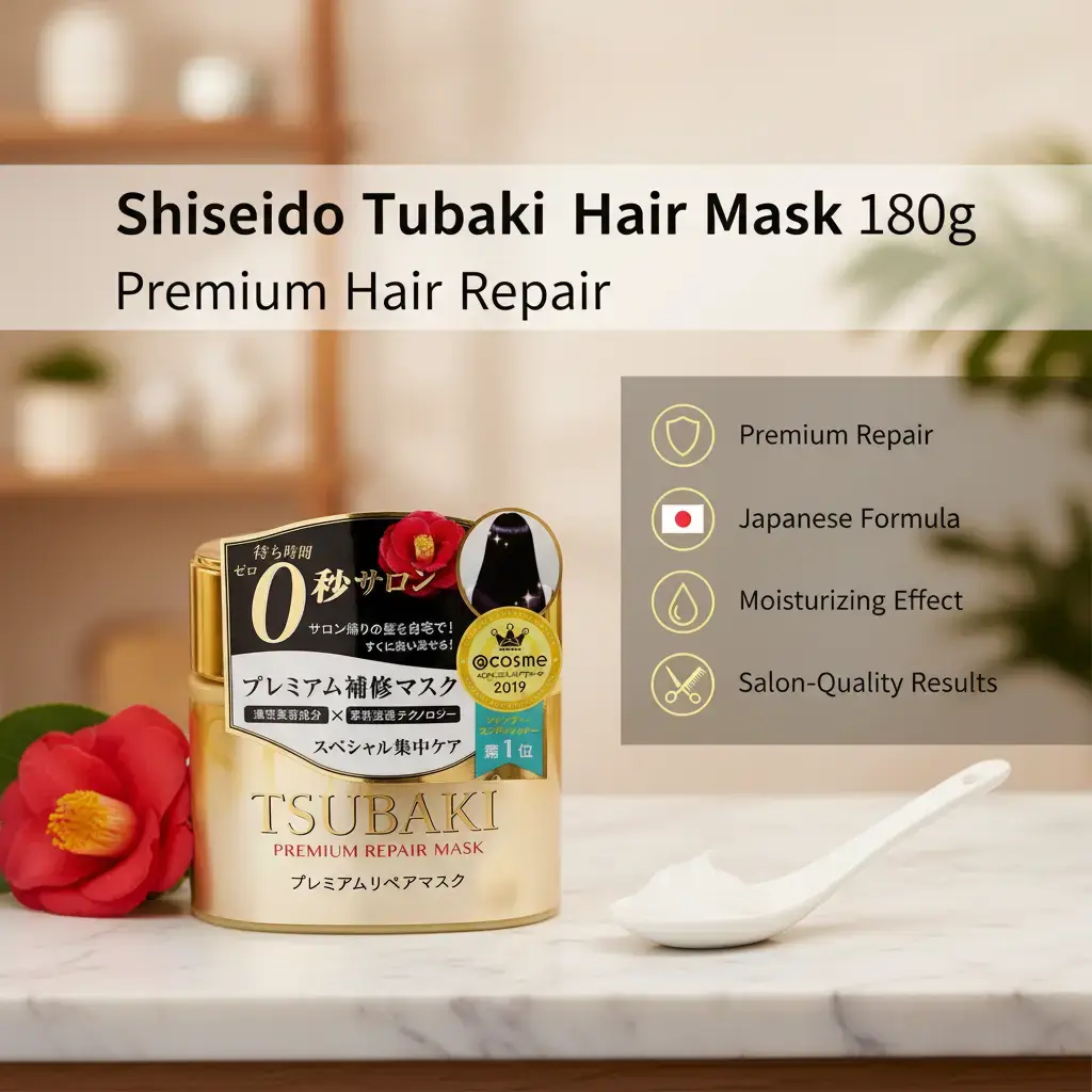 Shiseido Tsubaki Premium Repair Hair Mask 180g Japanese Premium Hair Treatment Haircare for Damage Hair