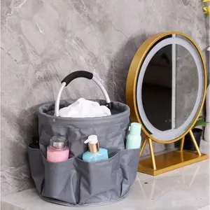 Portable Collapsible Storage Bag for Outdoor Camping Picnic Beach Travel Toiletry Organizer Multi functional Folding Shopping Basket Cleaning Caddy