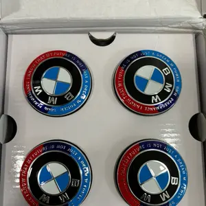 KITH Edition Floating Center Caps Wheel Hub 56MM / 68MM Emblem 5x112 : 5x120 Upgrade Accessories for BMW Vehicles Full Black Polished Look