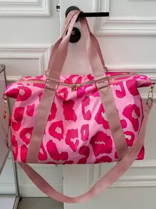 Small niche design, retro leopard print travel bag, multi back method, large capacity, simple handbag shoulder bag, Travel Duffel Bag, Weekender Duffel, can accommodate tablets and files, suitable for short trips and shopping
