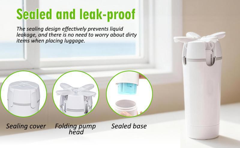 4-in-1 Leak-Proof Travel Dispenser Bottle, Refillable Silicone Squeeze Container with Lock, Compact Toiletry Organizer for Business Trips, Vacations & Travel