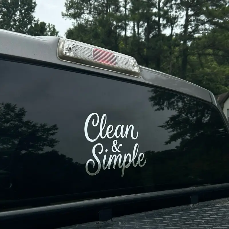 Clean & Simple Decal - Simple Design Sticker for Your Needs