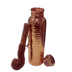Copper 34oz Water Bottle – 100% Pure Copper, Heavy-Duty Leak-Proof Tumbler with Cleaning Brush, Trending TikTok Drinkware, Perfect for Home, Gym & Outdoor Use