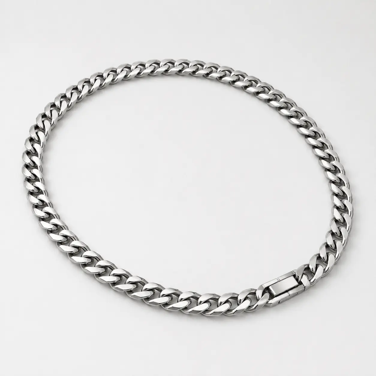 Miami Cuban Link Chain Necklace, Stainless Steel 6mm/8mm/10mm Unisex Necklace, Hypoallergenic Jewelry for Men & Women, 45-60cm