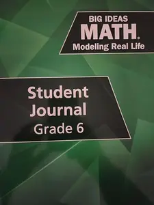 USED Book - Big Ideas Math: Modeling Real Life - Grade 6 Student Journal (1-year), 9781642080810, 1642080810 by Ron Larson (Hardcover) - english
