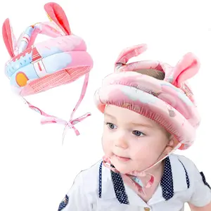 Baby Bumper Protect Hat Head Cushion Breathable,Toddler Walking Helmet,  Kids Anti-Fall Safety Cap for Walking and Playing-Pink
