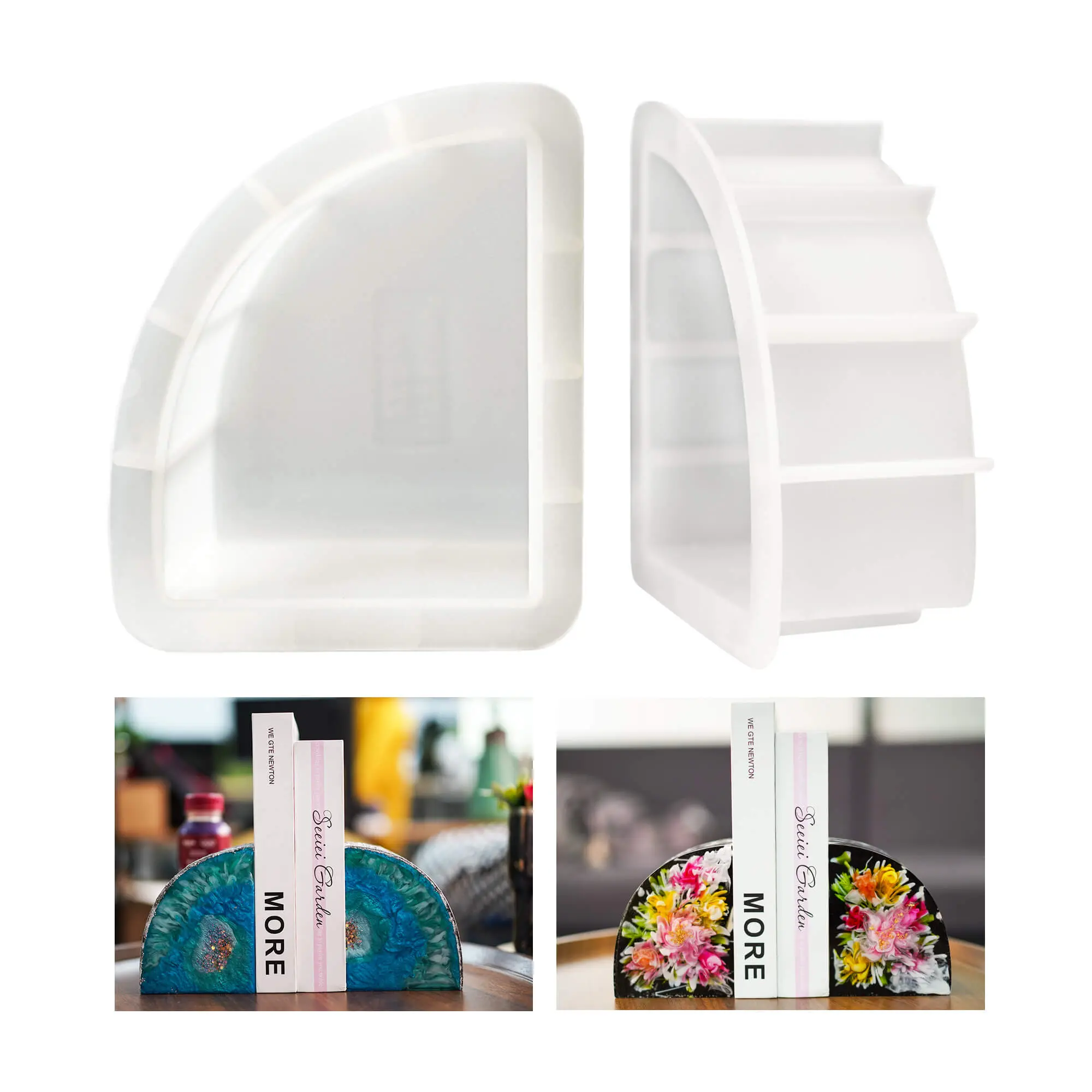 Bookends Resin Molds for Books, Desktop Organizer, Office Home Decoration, Gift - LET'S RESIN