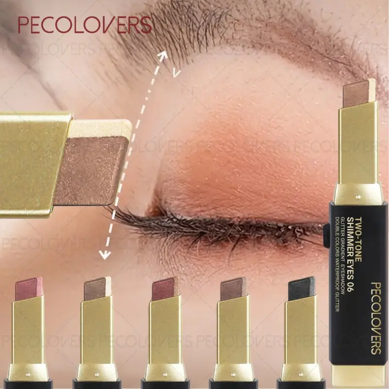 6pcs/set Dual-Ended Eyeshadow Sticks Set - Eye Makeup Product, Matte & Shimmer Finish, Matte And Glitter, Waterproof, Various Colors, Ideal for Daily Use, Quick Makeup - Perfect Gift for Women, Matte Shimmer Glitter