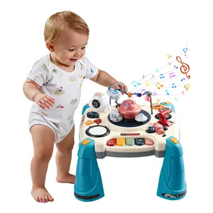 VEVOR Baby Spacecraft Musical Table Toys for 1-3 Years Old, Learning Activity Desk with Space Theme & Soft-glow Star Projector & 60+ Sound Sources, Toddler Learning Table for Kids 6+ Months