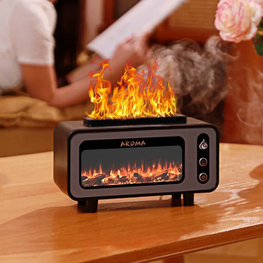 Retro Fireplace Aroma Humidifier