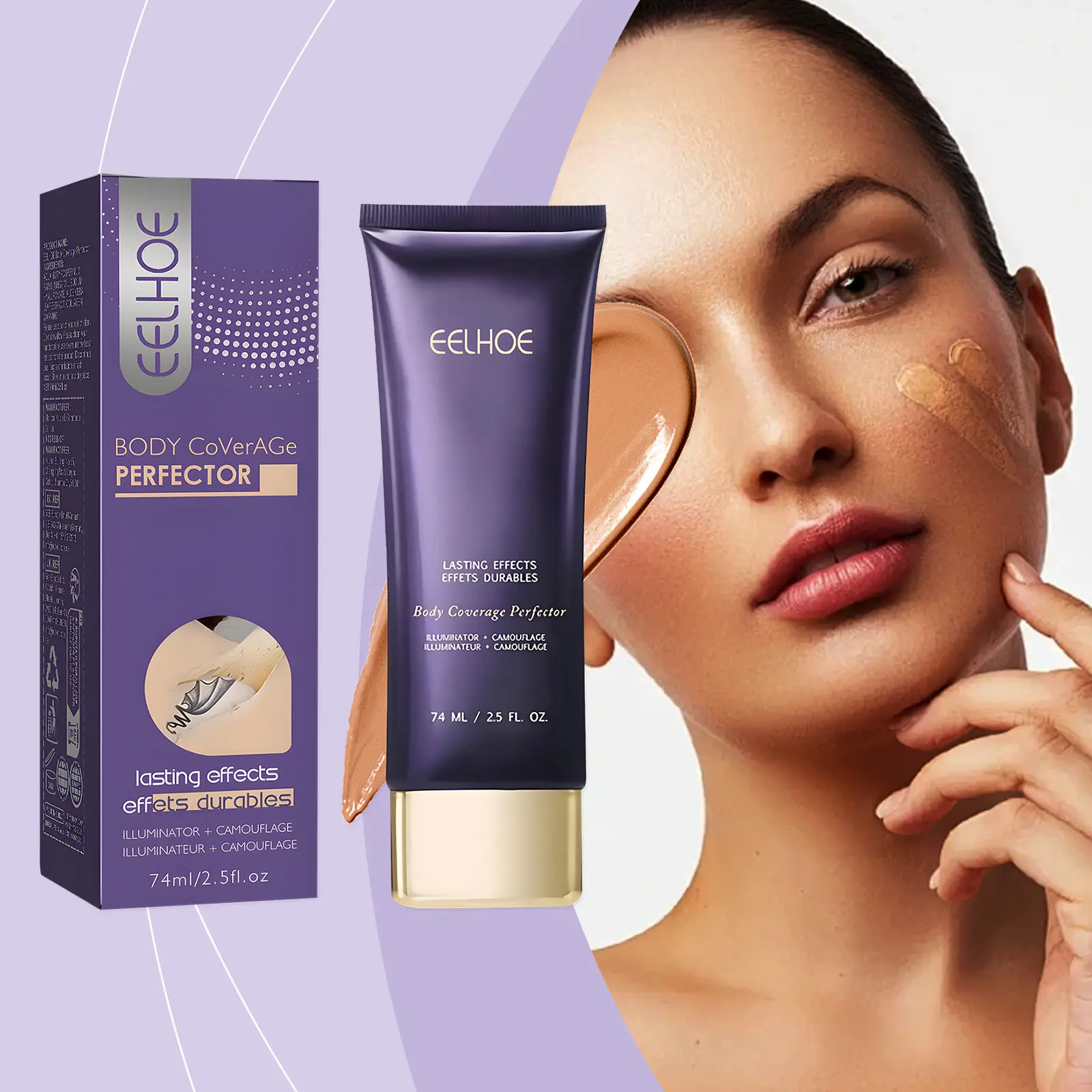 Non-Toxic Concealer Perfector in a Tube for Uneven Skin Tone and Texture, Camouflage Makeup for All Skins for Any Event