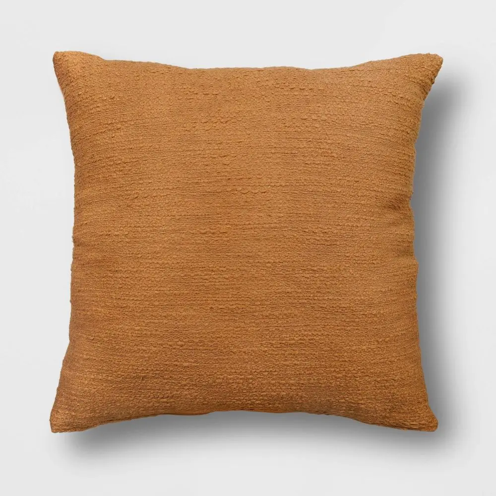 Square Cotton Boucle Reversible Throw Pillow with Linen - Threshold