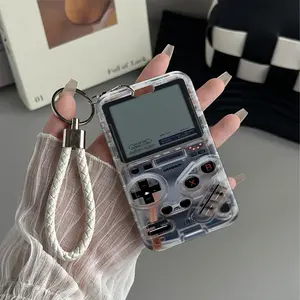 Gameboy Revamp Pattern Design Plastic Id Card Holder With Lanyard Badge Holder for Doctors, Nurses, Students-Bus Card Case, Campus Card Protector Perfect Halloween Christmas Gift