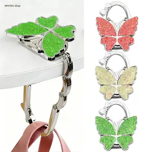 Bag Hangers, 3-Pack Foldable Butterfly Style Purse Hooks, Portable Tabletop Holders For Hanging Handbags To Keep Bags Clean And Tidy
