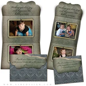 Christmas Card Template Folded Luxe - Tomorrow's Memories