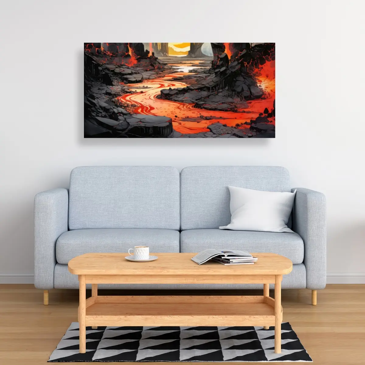 212 MAIN Conscious Sales C1RC2448OT01PA 24x48 in. Minimalist Charred-White Artistic Wall Print, Modern Home Decor for Stylish Rooms