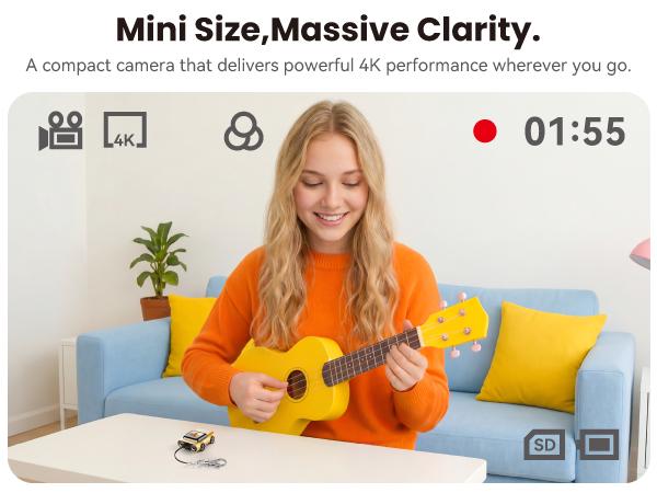 Dual mode 4K high-definition recording and photography, 32GB large memory. Specially designed for short video creators, vlog、 Suitable for all scenarios upon unboxing, the first choice for beginners in self media, and easy release of popular videos!