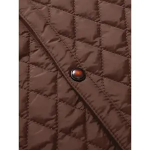 Men's Winter Outfit, Diamond Quilted Contrast Patchwork Cotton Jacket - Men's Warm Coat for Fall & Winter, Stand-Collar Windproof Outerwear for Commute & Street Wear，Men's Clothing