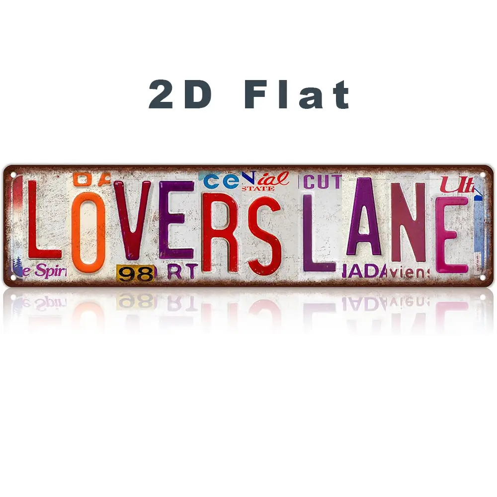 Vintage Love-Themed Aluminum Street Sign Wall Decor, Pink Decorative Plaque, 16x4in Wall Metal Plaque, Perfect Gift for Women/Girls