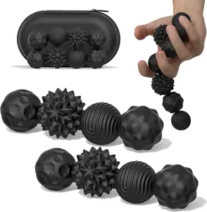 Magnetic Fidget Balls Toys, 8Pcs Silicone Sensory Stress Relief Toys for Adults, Teens with Autism, ADHD, Anxiety, Quiet Executive Office Desk Fidget Magnets Ball for Teens Men Durable