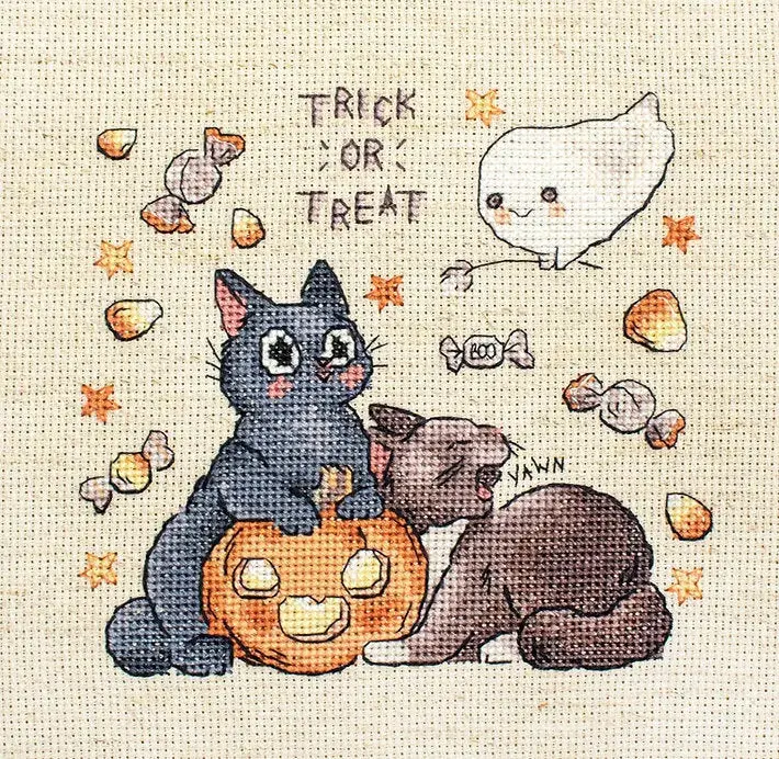 Trick or Treat Counted Cross Stitch Kit by Letistitch L8815