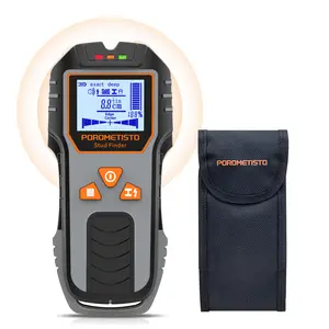 6-in-1 Wall Scanner Stud Finder with LCD Display, POROMETISTO DSF01 Deep Scan Stud Sensor Detector for Wood, Metal Studs, Live AC Wires, Pipes, Joists - Ideal for Home Improvement & DIY Projects