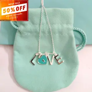 It goes with everything and suits everyone! Heart-shaped clavicle chain with love letter pendant, a fashionable necklace for women.