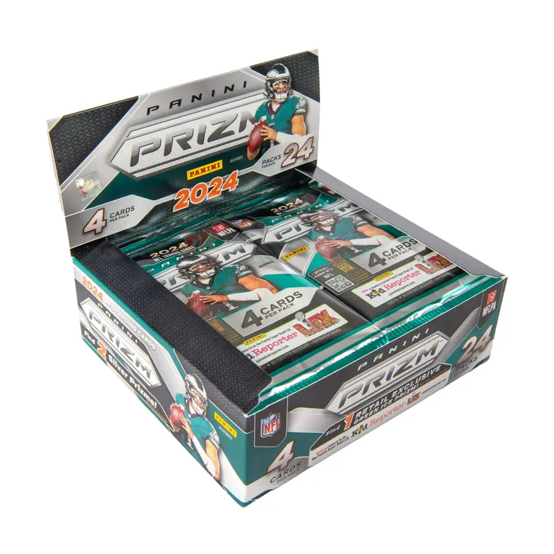 LIVE OPEN! - (x1) 2024 Prizm Football Retail Box PACK - CHECKER BOARD, GREEN ICE!