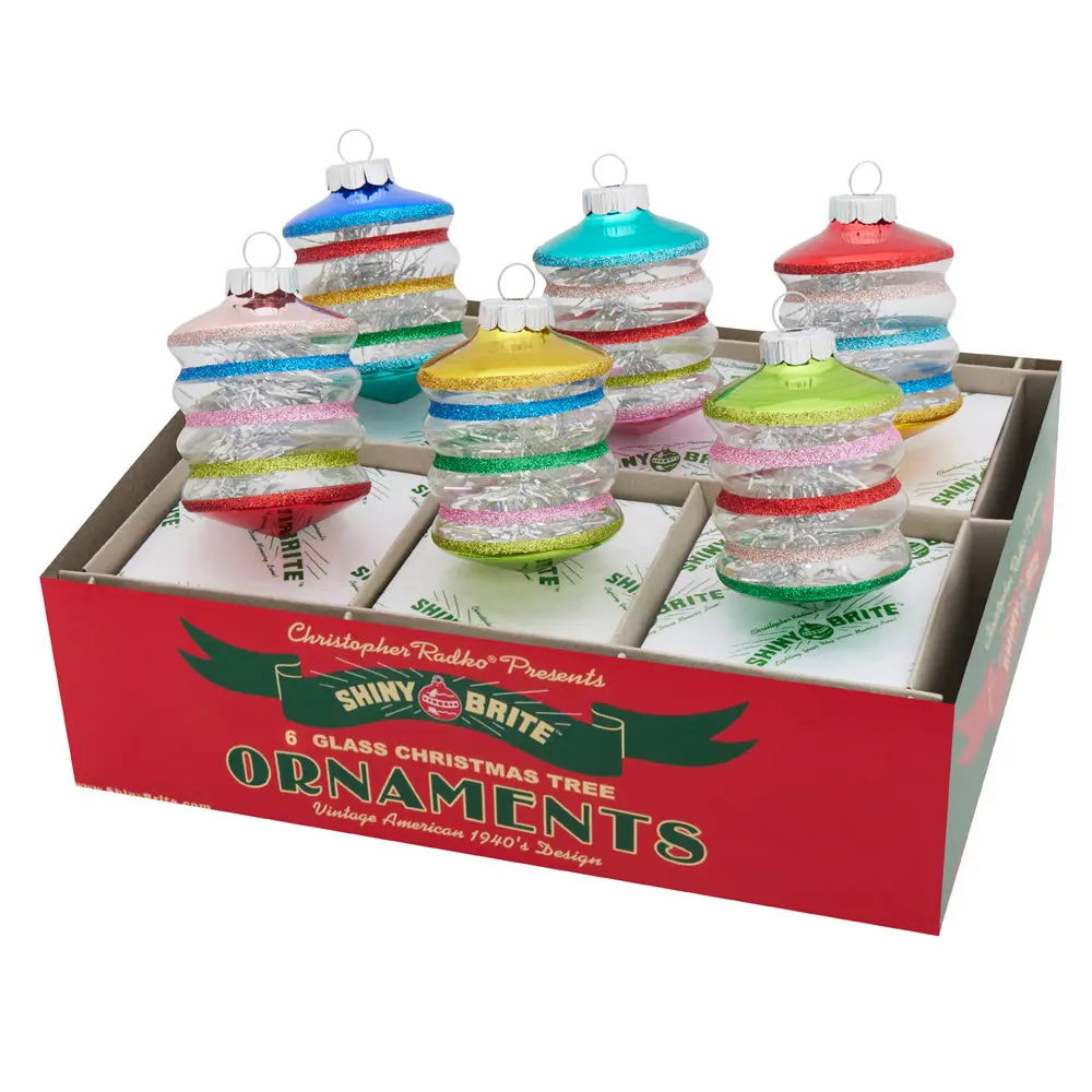 Christmas Confetti Lanterns, 6-Count, 3.25" Festive Party Home Decor, Confetti Christmas Decor