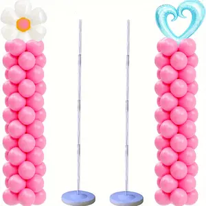 2 Sets of Adjustable Transparent Balloon Stands - Reusable Balloon Accessories for Weddings, Parties, etc. - Perfect for Engagements, Graduations, Birthdays, and Anniversaries - Balloon Arch Kit