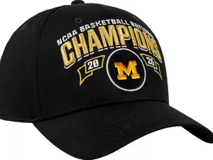 NCAA Basketball National Champs 2026 M-Michigan Embroidered Baseball Cap Custom Thread Color Vintage Soft Cotton Adjustable Hat Trendy Streetwear Gift for Men & Women