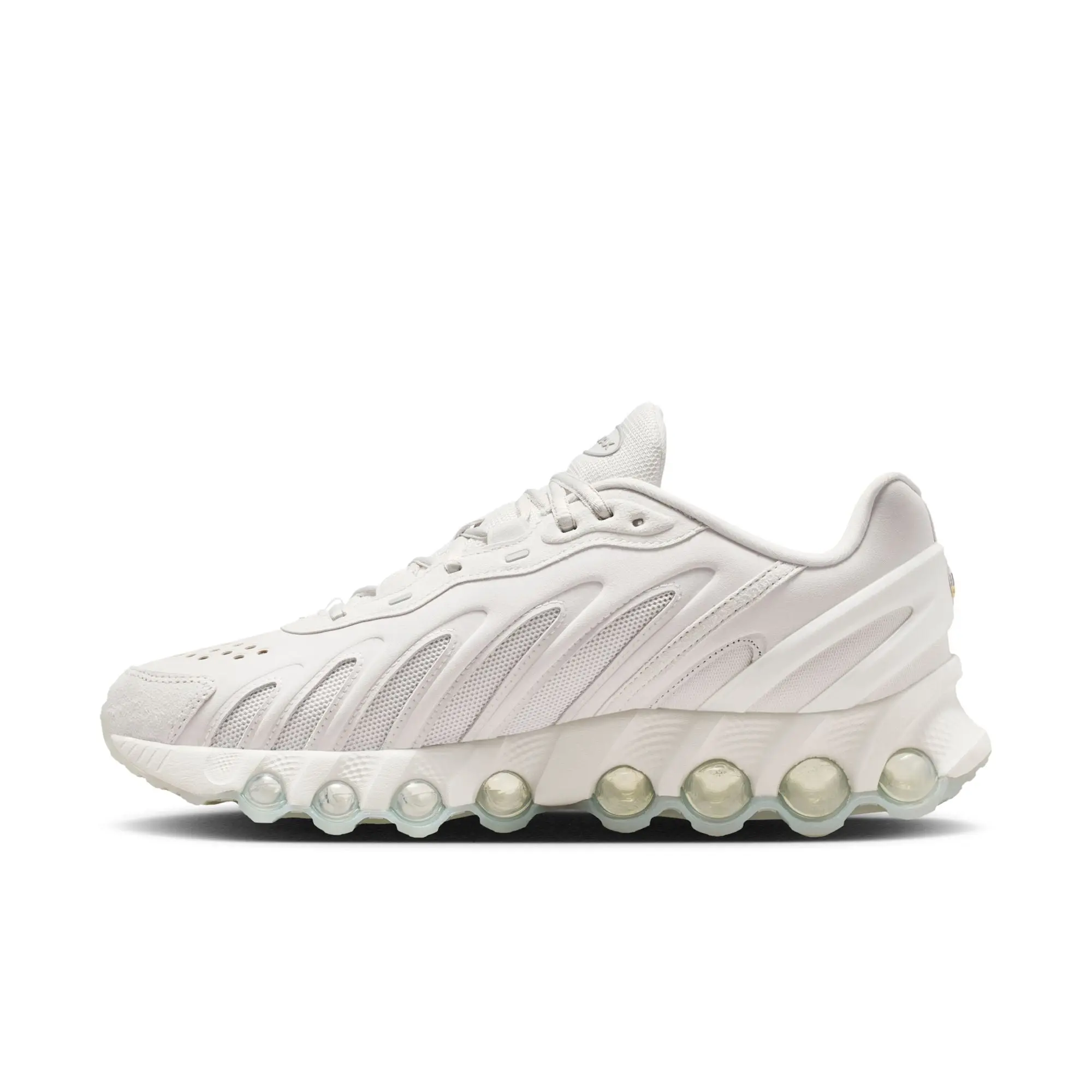 Men's DN8 Style Low-Profile Leather Athletic Casual Sneakers - Air Cushioned Responsive Walking Shoes with Rubber Outsole, Casual Running Sneakers, Plastic Heel Clip, Male, Durability, Responsive Sensation, Extra Layer Across Toe Tip, Ib6381-001