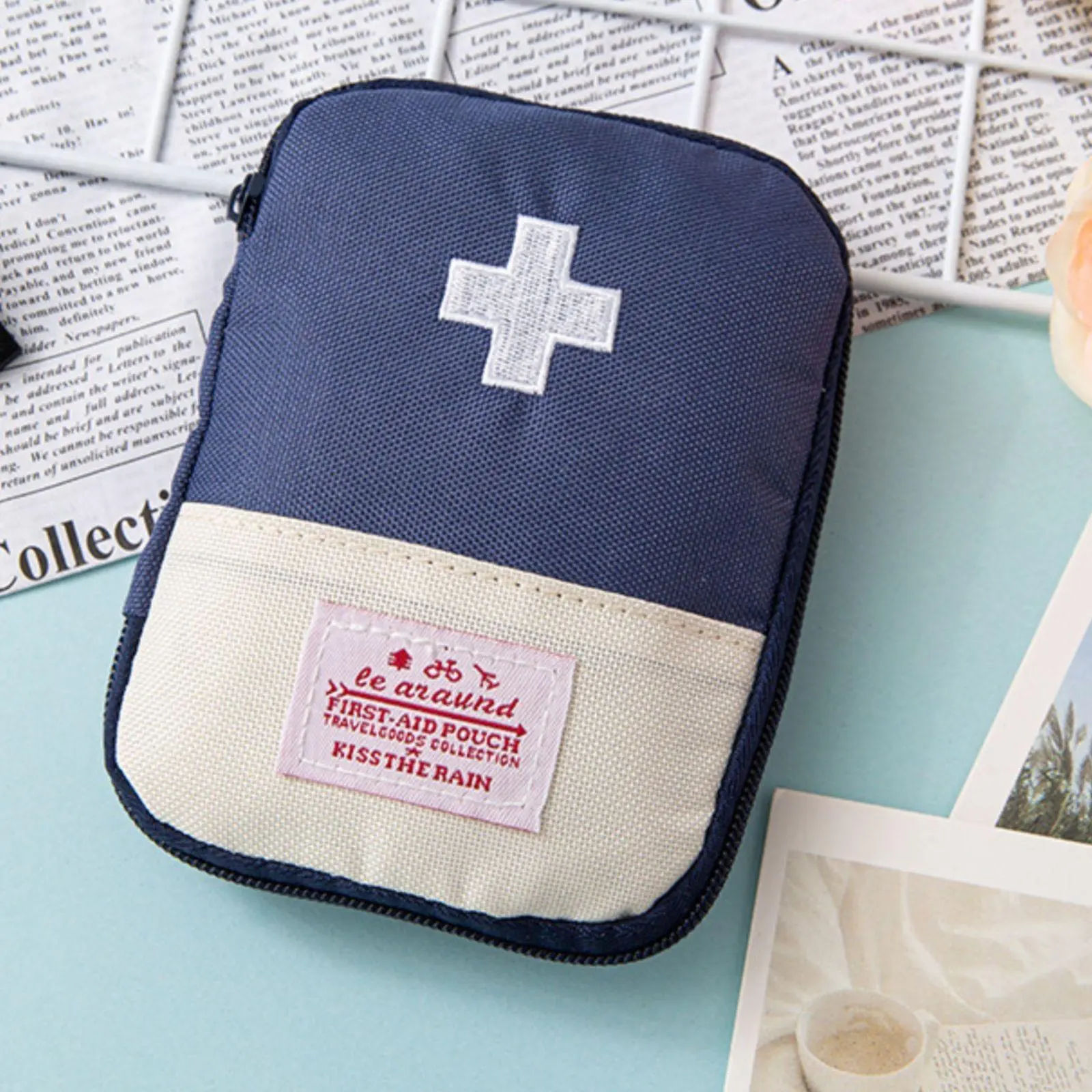 Small Portable Bag, Mini Travel Pouch, Compartment Medicine Bag with Zipper for Outdoor Business & Travel, Outdoor Travel Essentials, Emergency Supplies, Solocamping, Bikepacking, Glamping