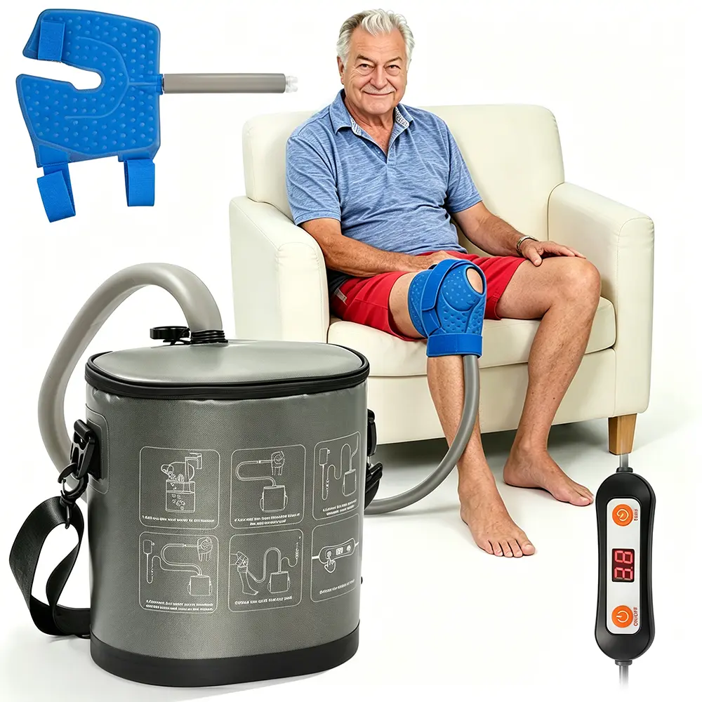 Automatic Ice Cold Compression Machine – Portable Cryotherapy System with Programmable Timer, One-Touch Operation & Quiet Pump, Universal Pad for Knee, Shoulder, Hip, Ankle – Post-Workout Cool Down & Muscle Comfort summerwins