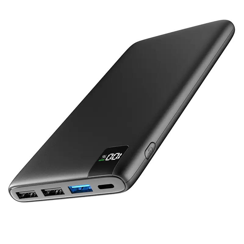 10000mAh Portable Charger, 22.5W Fast Charging Power Bank, Phone Charger with LED Display, 4 USB Outputs PD 3.0 USB C External Charger Battery Pack fo
