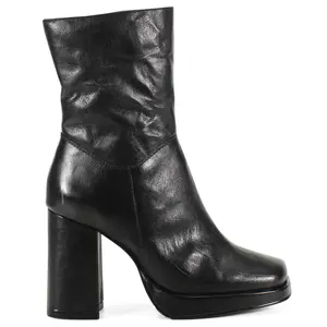 Diba True Womens Mont Pelier Platform Square Toe Casual Boots Ankle High Heel 3" & Up - Black