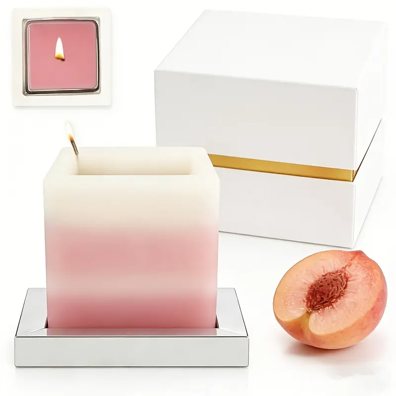Unique Spiral Aroma Candle | Handmade Soy Wax Decorative Candle, Spiral Burning, Twisted Wave Design, Premium Gift Box and Scented Candles, Aromatic Candle, Handcrafted Candle | Peach | Lavender | Rosemary | Jasmine | Vanilla Lavender Candle