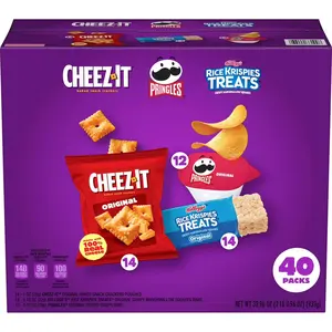 Kellogg's Classic Snack Mix Variety Pack Original Flavors, Rice Krispies Treats, Cheez-It, Pringles, 40 ct.