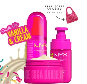 [NEW] Suga Baddie Ultimate Body Care Set, Shimmer Body Oil + Whipped Body Butter + Hair & Body Mist, 24H Hydration— NYX Professional Makeup