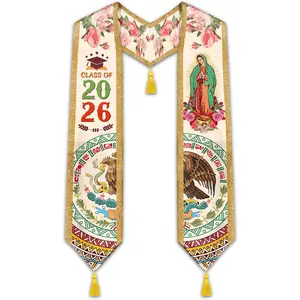 Mexican Graduation Sash, Hispanic Mexican American Graduation Stole Class of 2026 Labfen