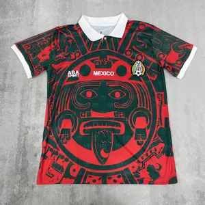 1998 World Cup Mexico National Team Short Sleeve Retro Soccer Jersey Red
