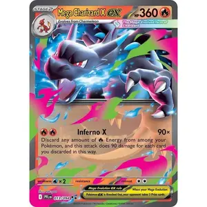 Pokemon - Mega Charizard X ex - 013/094 - ME02: Phantasmal Flames (PFL) - Double Rare - Single Card